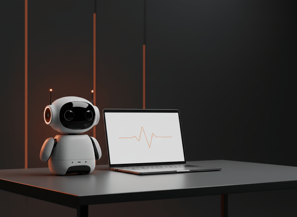 Reachy Mini sur un bureau